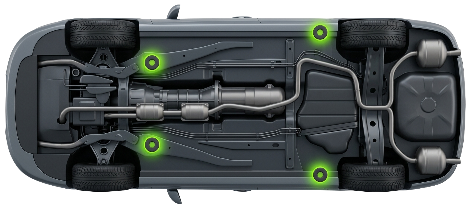 Cross Beam Adapter for vehicles with staggered lifting points